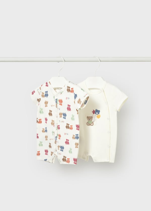 Newborn Teddy Bear Romper, 2 Styles Available