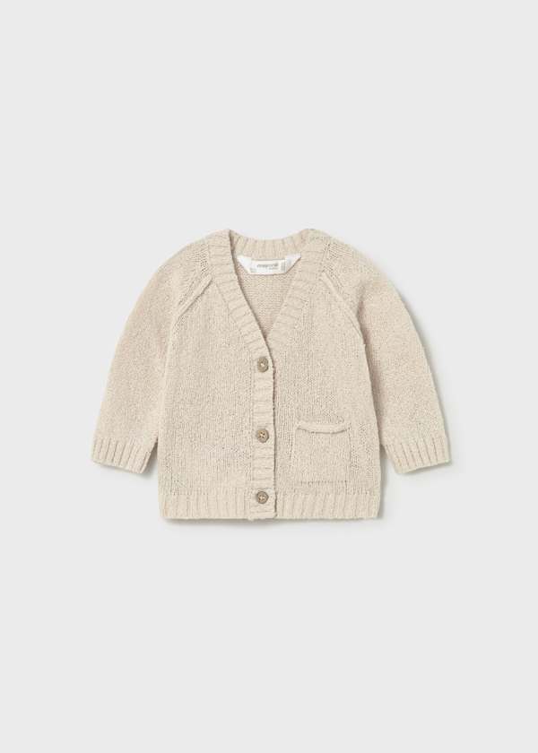 Mayoral Usa Inc Newborn Knit Cardigan in Wheat - Little Miss Muffin Children & Home