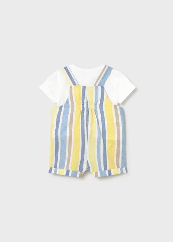 Mayoral Usa Inc Newborn Overall & T-Shirt Set in Savannah Stripe - Little Miss Muffin Children & Home