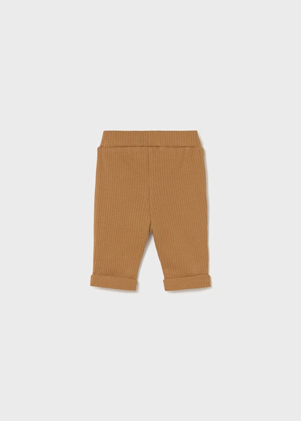 Mayoral Usa Inc Newborn Ribbed Knit Pants in Amber - Little Miss Muffin Children & Home