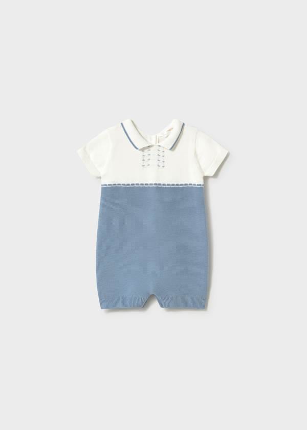 Newborn Knit Romper in Atlantis