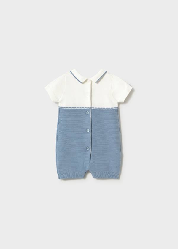 Newborn Knit Romper in Atlantis