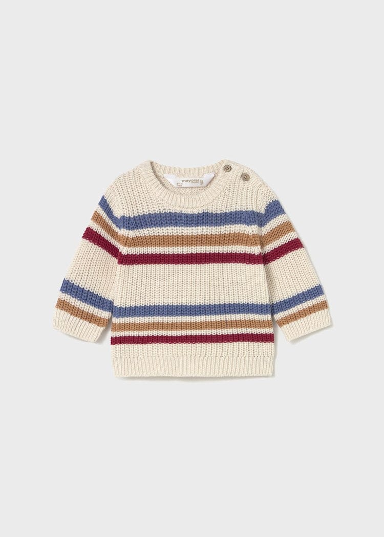 Mayoral Usa Inc Newborn Soft Knit Sweater in Pottery Stripe - Little Miss Muffin Children & Home