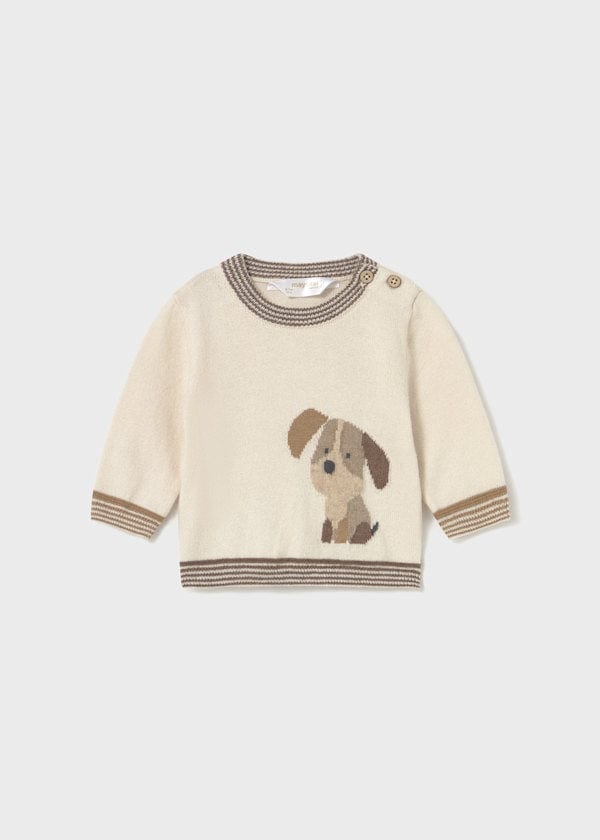 Mayoral Usa Inc Newborn Soft Knit Button Back Sweater in Ceramic - Little Miss Muffin Children & Home