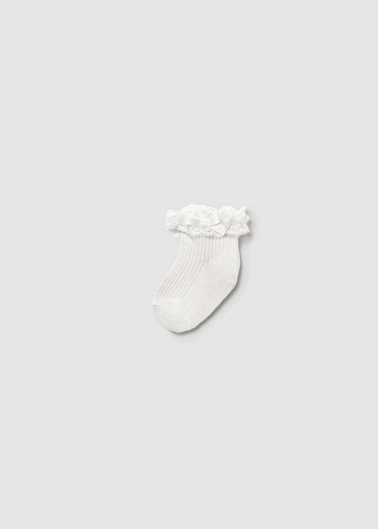Mayoral Usa Inc Mayoral Lace Trimmed Dressy Infant Socks in Natural - Little Miss Muffin Children & Home