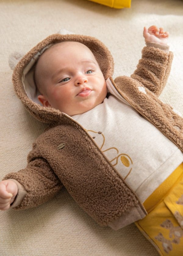 Mayoral Usa Inc Mayoral Hooded Fleece Jacket in Heather Tiramisu - Little Miss Muffin Children & Home