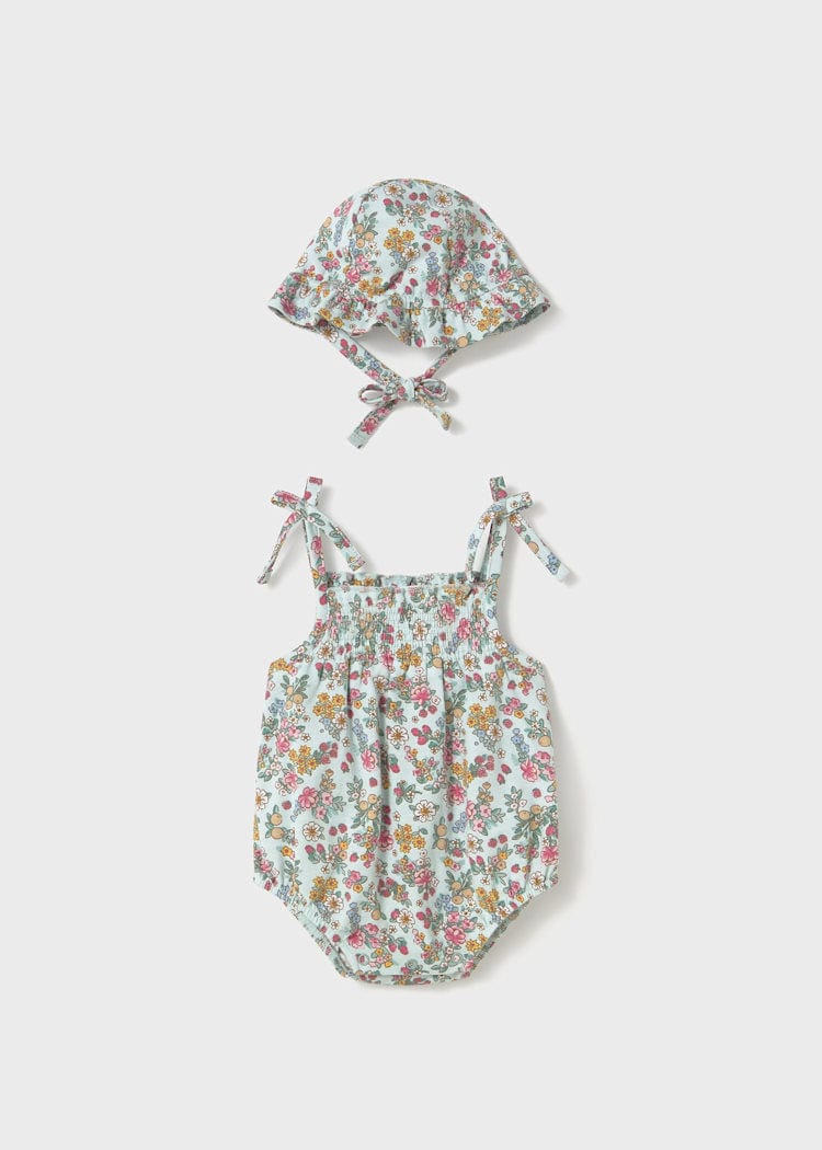 Mayoral Usa Inc Mayoral Smocked Sunsuit & Hat Set - Little Miss Muffin Children & Home