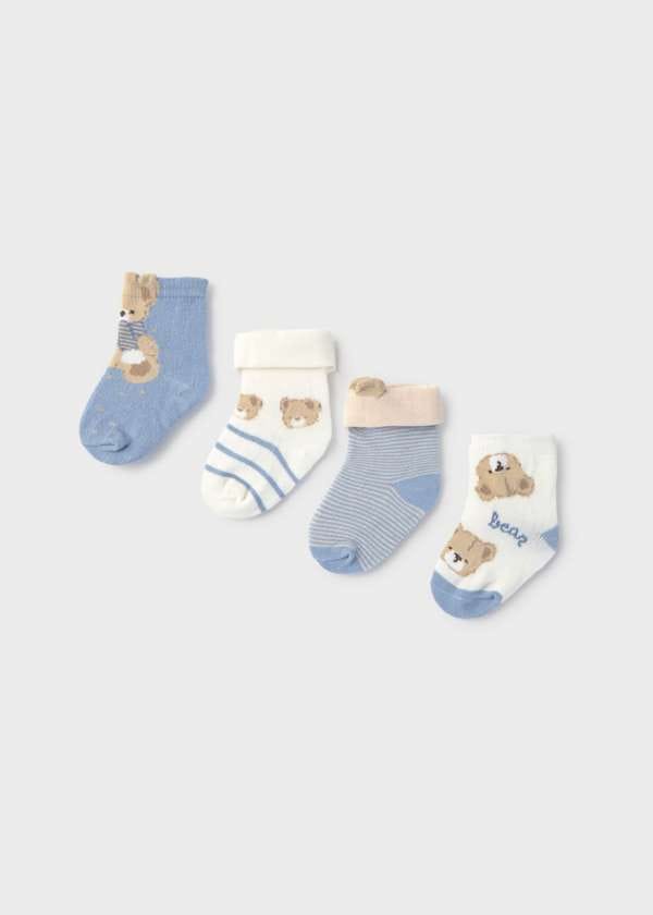 4-Pack Newborn Socks Set, 2 Colors Available