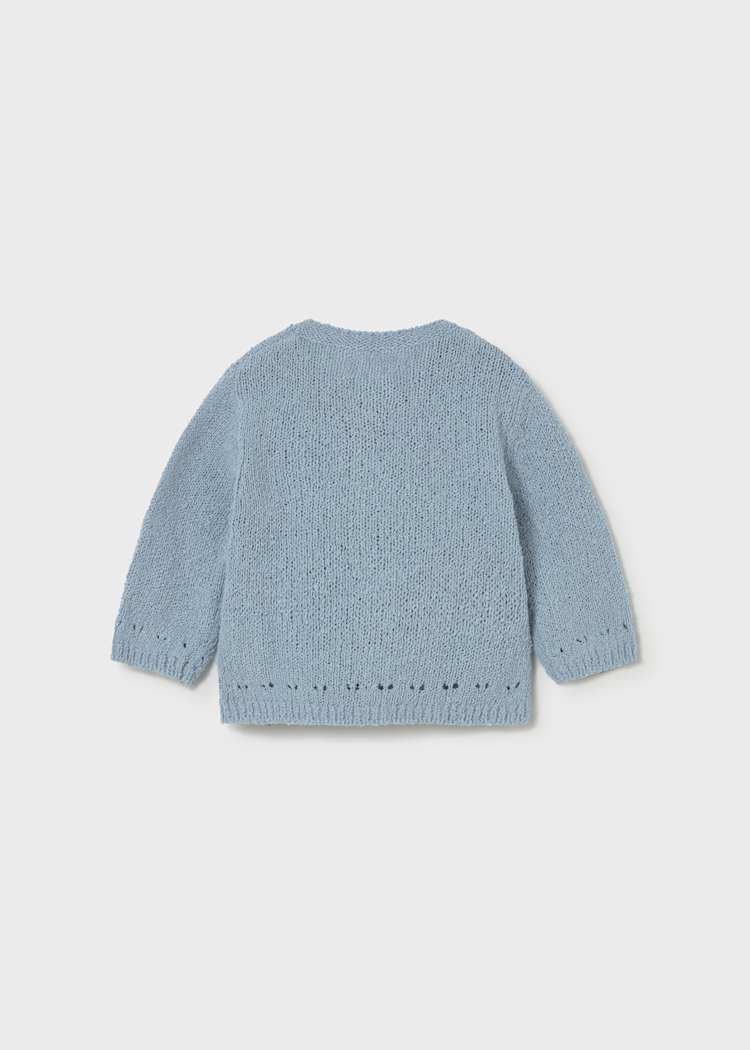Newborn Knit Cardigan in Lagoon