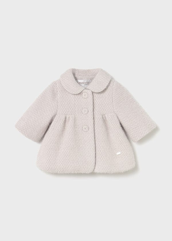 baby girl waffle knit coat
