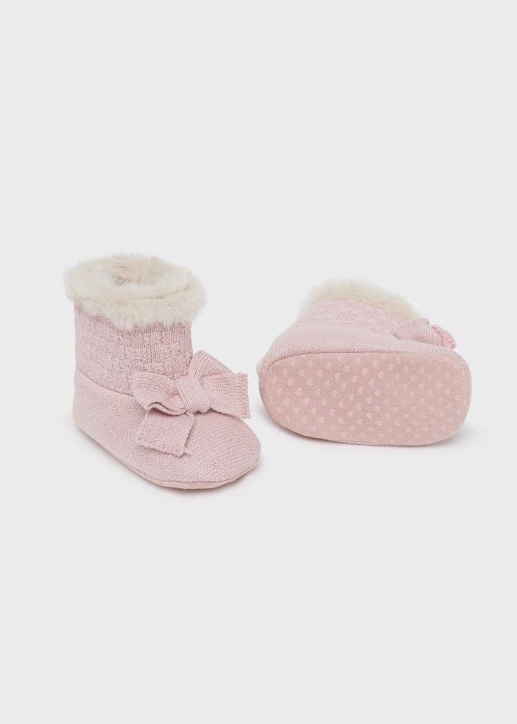 Mayoral Usa Inc Mayoral Girls Tricot Fur Boots in Sugar Pink - Little Miss Muffin Children & Home