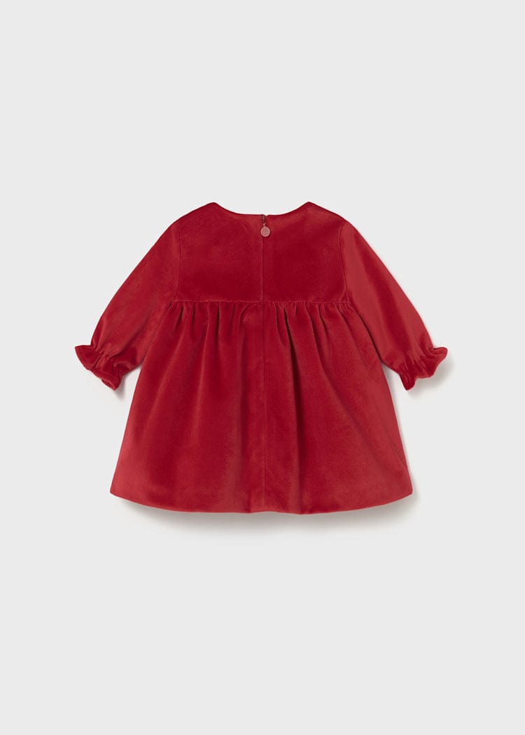 Mayoral Usa Inc Newborn Velvet Dress in Cherry - Little Miss Muffin Children & Home