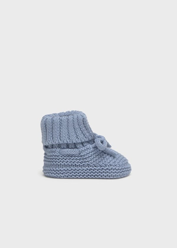 Mayoral Usa Inc Knit Booties in Cloud - Little Miss Muffin Children & Home