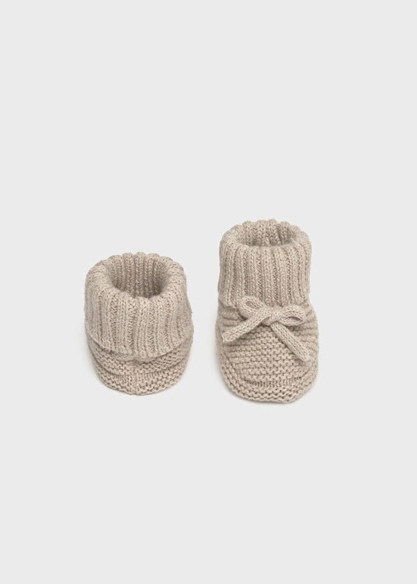 Mayoral Usa Inc Knit Booties in Heather Dune - Little Miss Muffin Children & Home