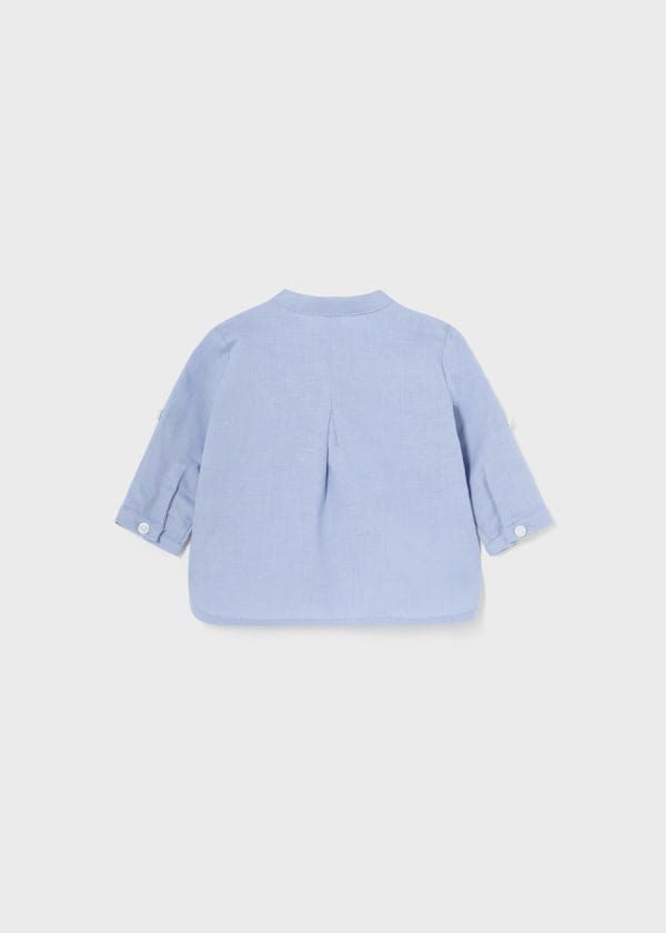 Mayoral Usa Inc Mayoral Mandarin Collar Linen Shirt - Little Miss Muffin Children & Home