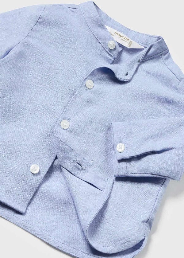 Mayoral Usa Inc Mayoral Mandarin Collar Linen Shirt - Little Miss Muffin Children & Home