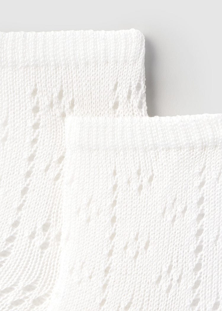 Mayoral Usa Inc Mayoral Newborn Openwork Socks in White - Little Miss Muffin Children & Home