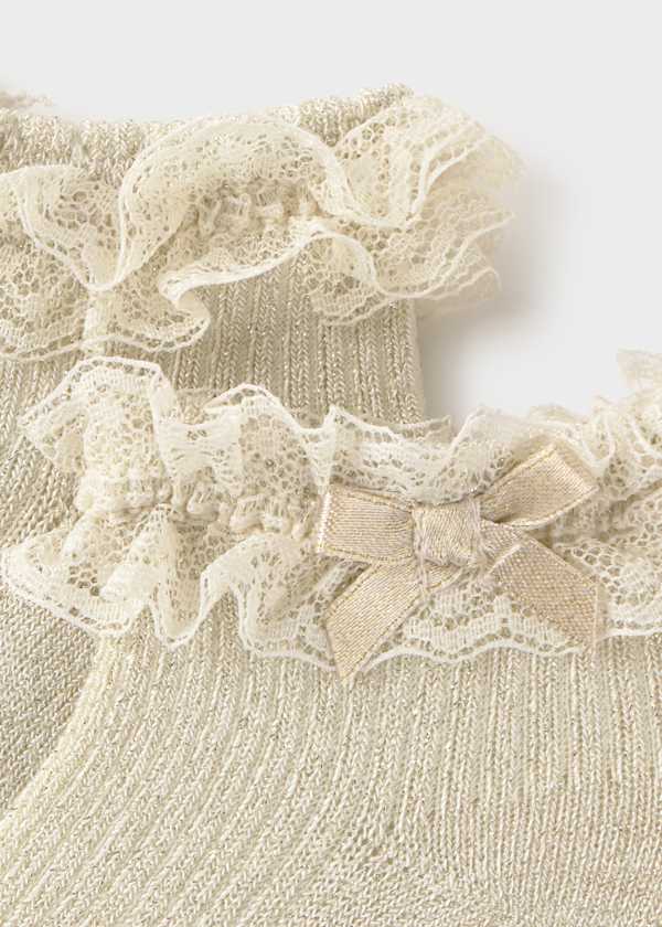 Baby Ruffled Socks in Champagne