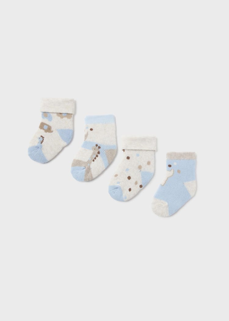Mayoral Usa Inc Mayoral 4 Pair Sock Set in Sky - Little Miss Muffin Children & Home
