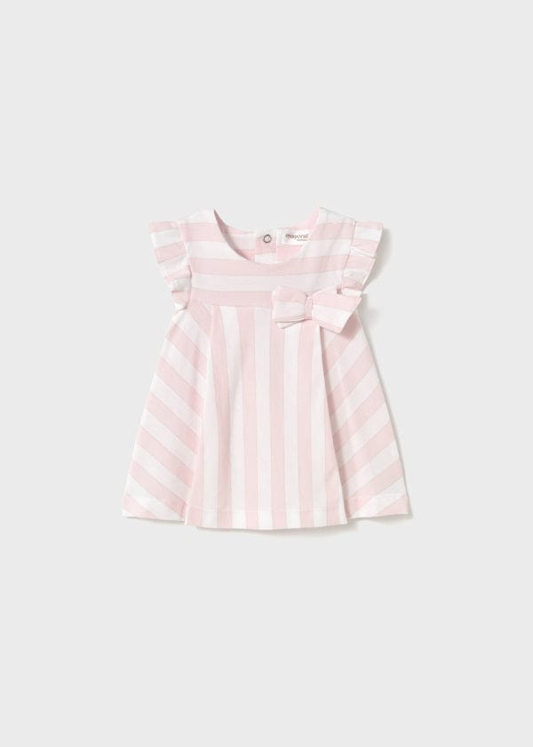 Mayoral Usa Inc Mayoral Striped Baby Dress with Bow Detail - Little Miss Muffin Children & Home