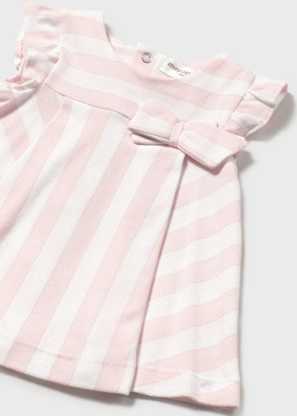 Mayoral Usa Inc Mayoral Striped Baby Dress with Bow Detail - Little Miss Muffin Children & Home