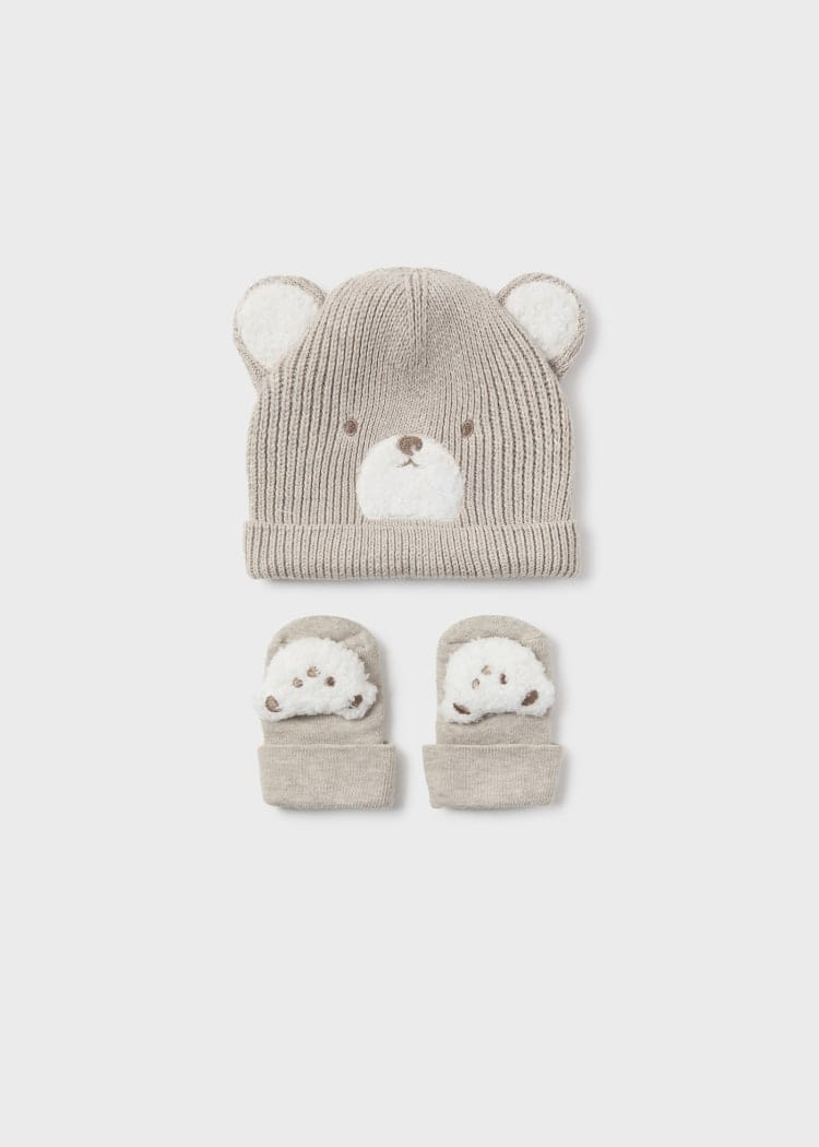 Mayoral Usa Inc Mayoral Teddy Hat & Socks Set for Baby in Sesame - Little Miss Muffin Children & Home