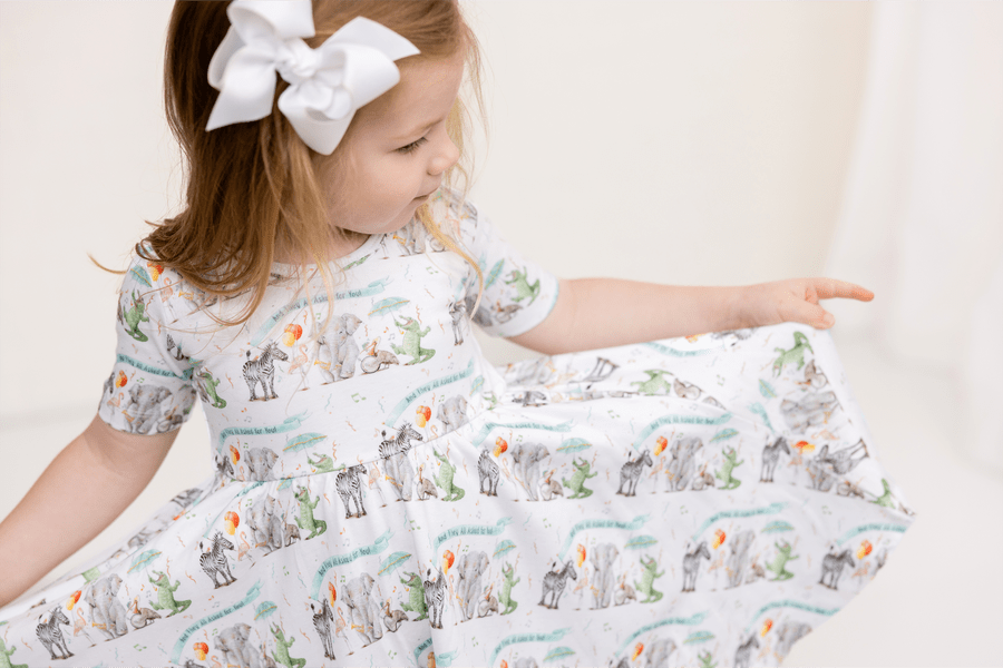 Nola Tawk Nola Tawk And They All Asked for You Organic Cotton Dress - Little Miss Muffin Children & Home