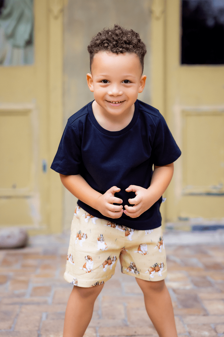 Nola Tawk Nola Tawk MVP: Louisiana Saints Organic Muslin Shorts - Little Miss Muffin Children & Home