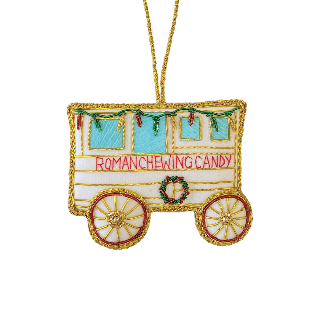Nola Tawk Nola Tawk Roman Candy Embroidered Ornament - Little Miss Muffin Children & Home