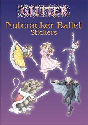 nutcracker glitter stickers