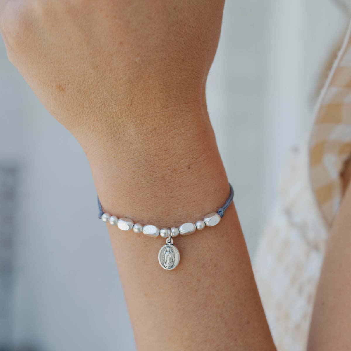 My Saint My Hero Little Saints Bracelet Our Lady of Guadalupe Silver - Little Miss Muffin Children & Home