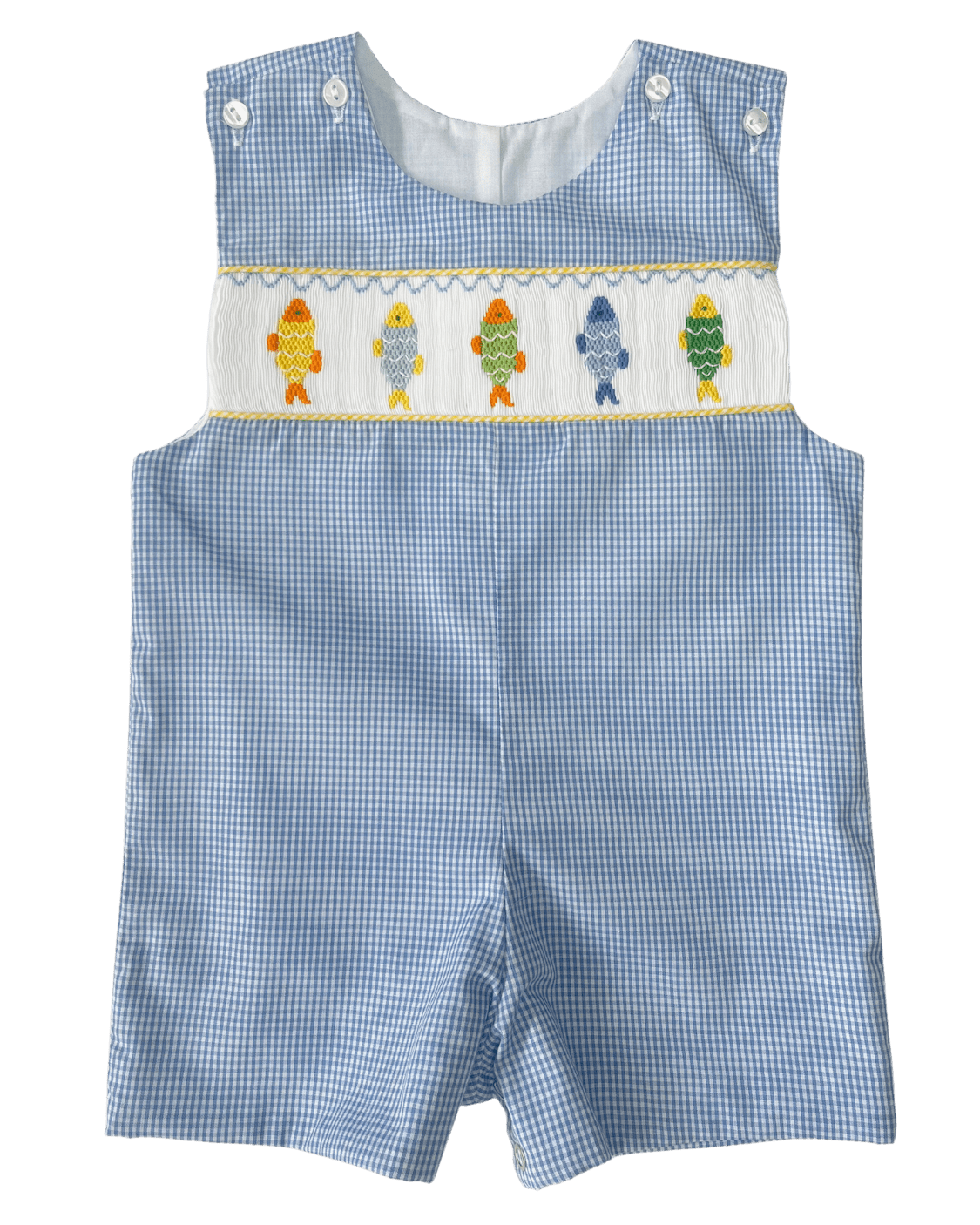 Lulu Bebe Lulu Bebe Fish Smocked Pete Shortall - Little Miss Muffin Children & Home