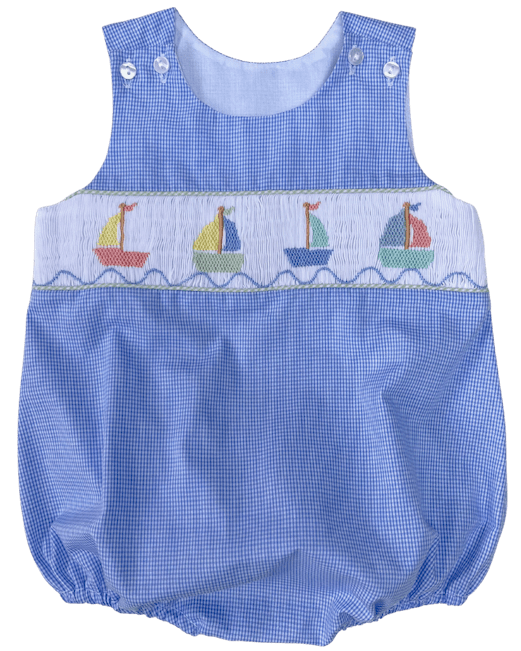 Lulu Bebe Lulu Bebe Sailboat Smocked Cam Bubble - Little Miss Muffin Children & Home