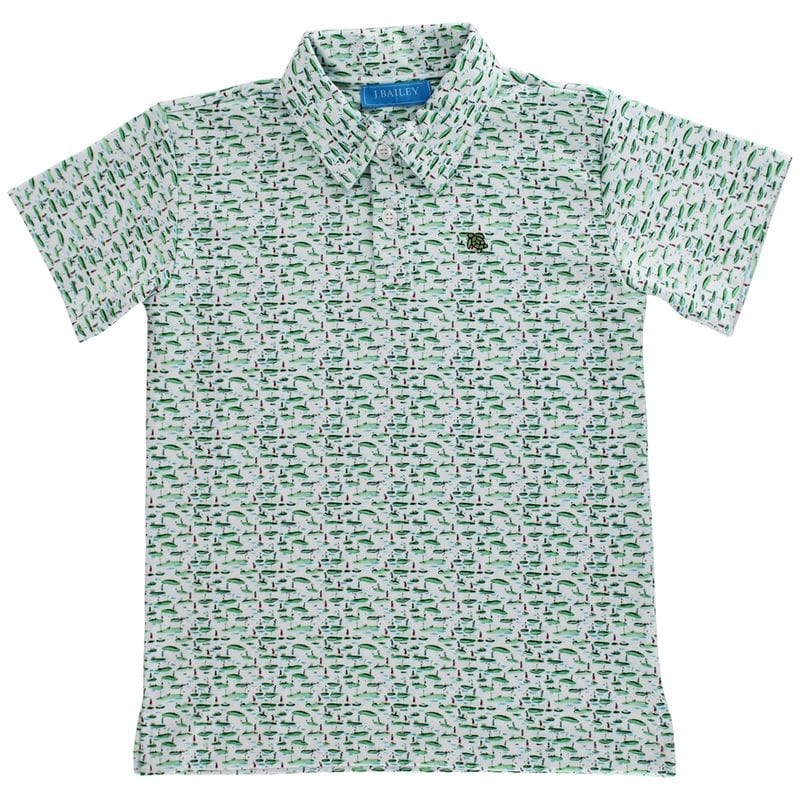 Bailey Boys Henry Short Sleeve Performance Polo, Golf Course - Little Miss Muffin Children & Home
