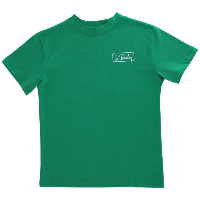 Bailey Boys Short Sleeve Logo Tee, Sailboat on Green - Little Miss Muffin Children & Home