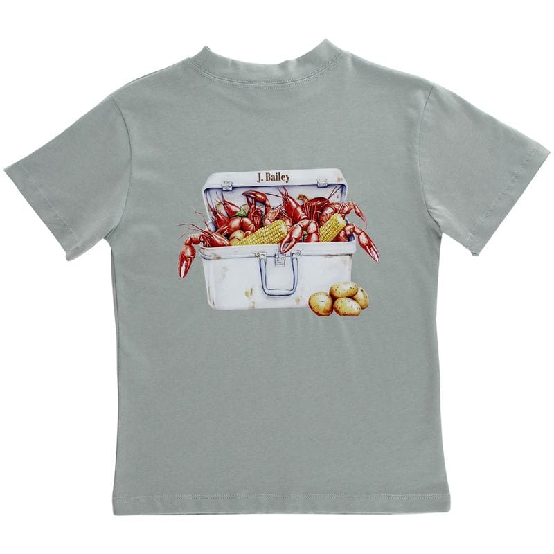 Bailey Boys Short Sleeve Logo Tee, Boil on Pistachio - Little Miss Muffin Children & Home