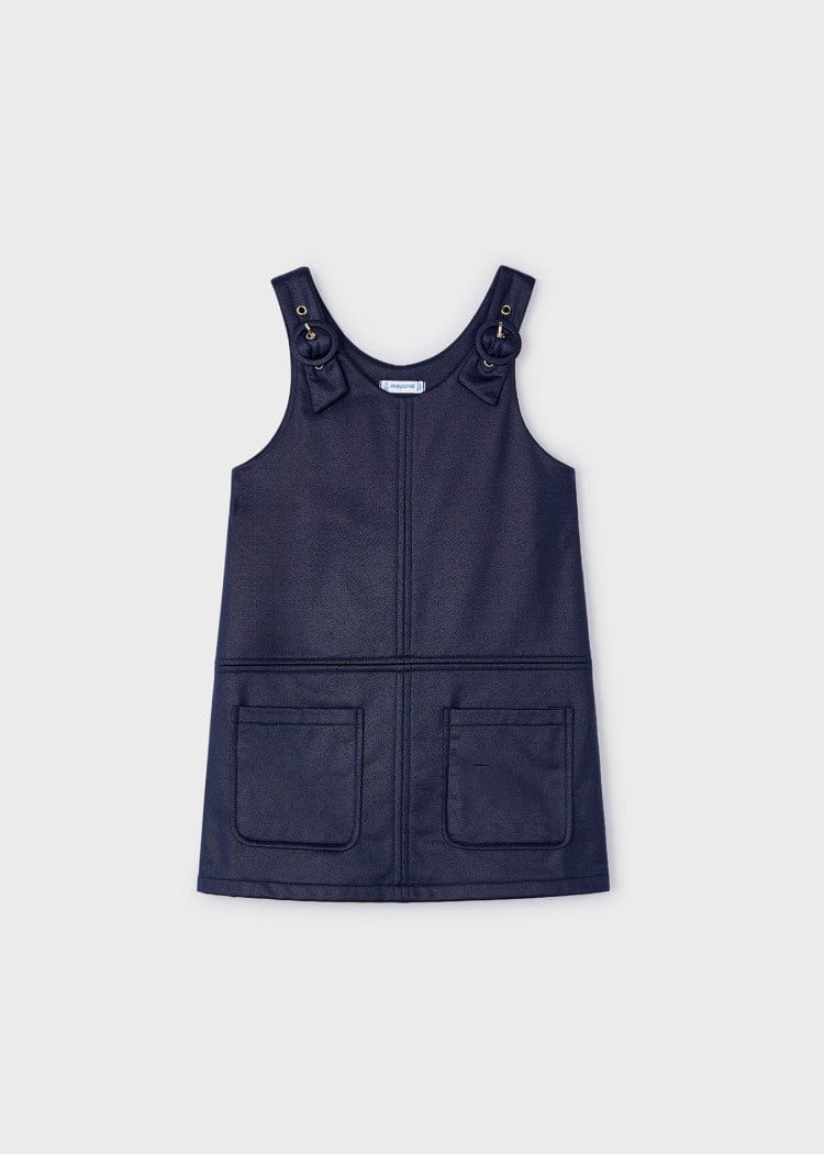 Mayoral Girls Pinafore Dress in Navy