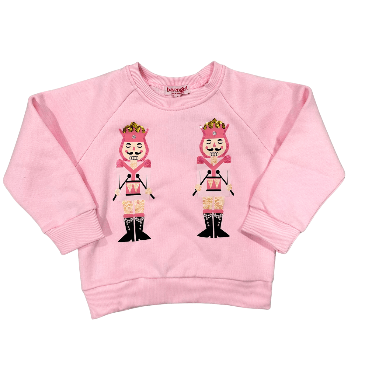girls pink sparkle nutcracker sweatshirt
