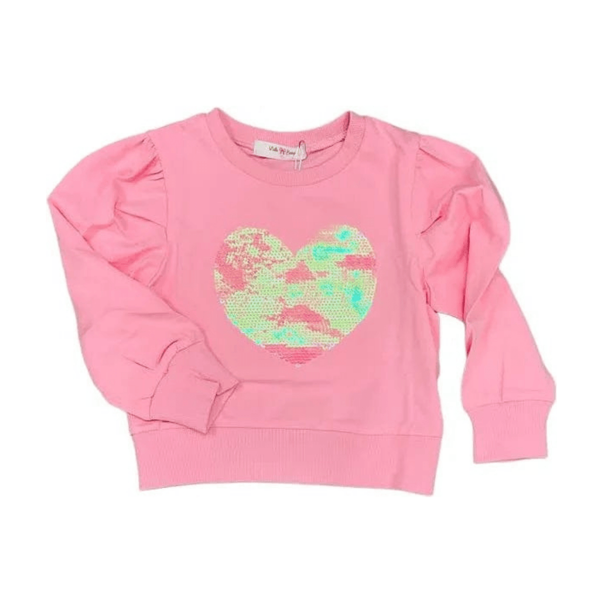 pink sequin heart top