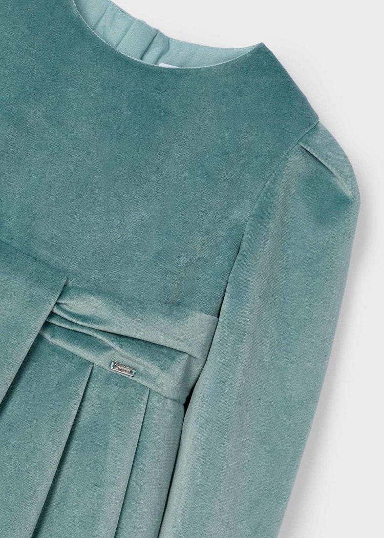 Mayoral Pleated Velvet Dress