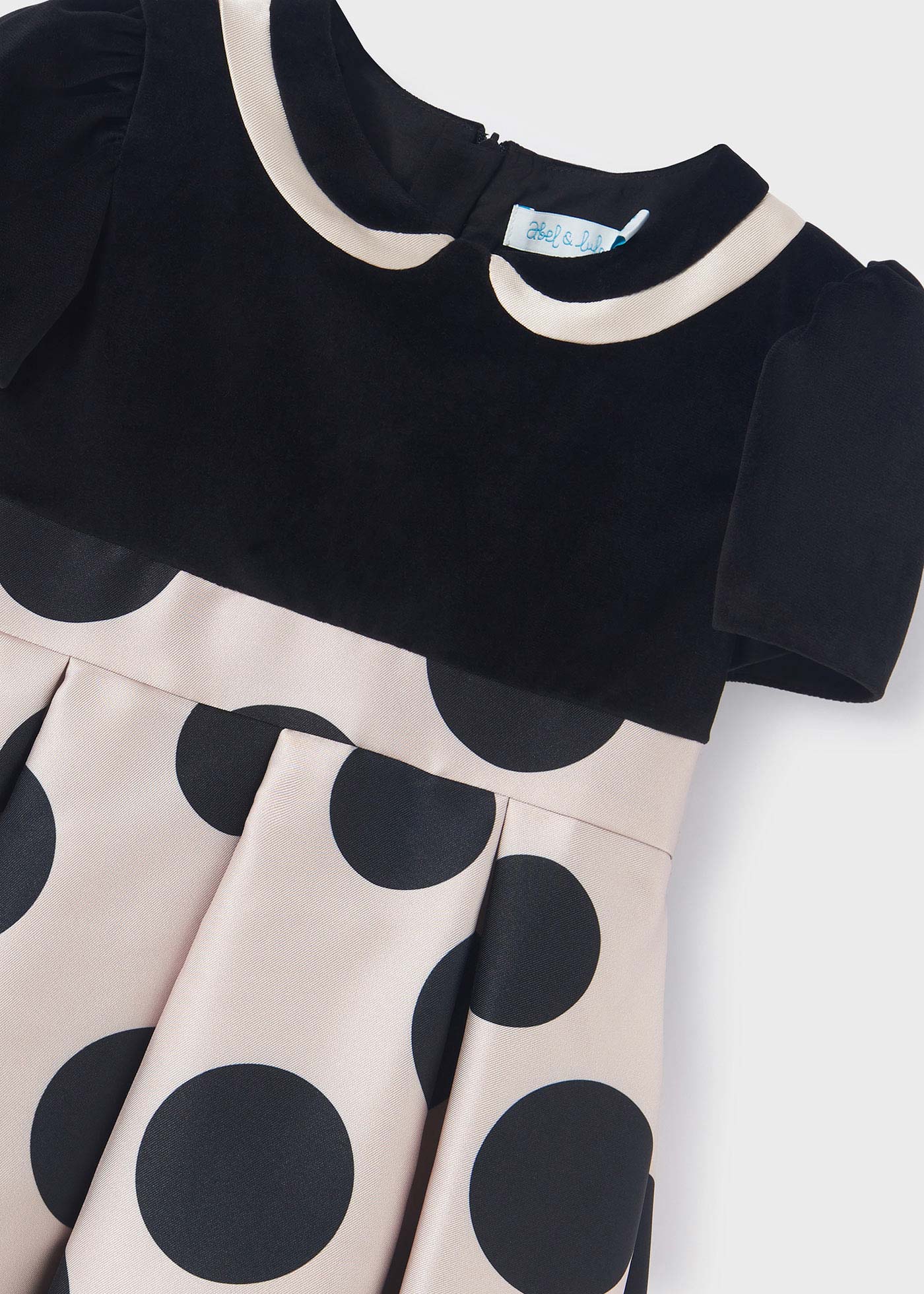 Abel & Lula Polka Dot Mikado Dress