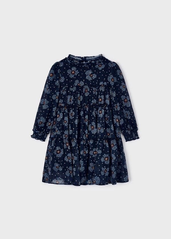 sachin and babi light blue dress Mango Kleid Chiffon Gelb Blumen