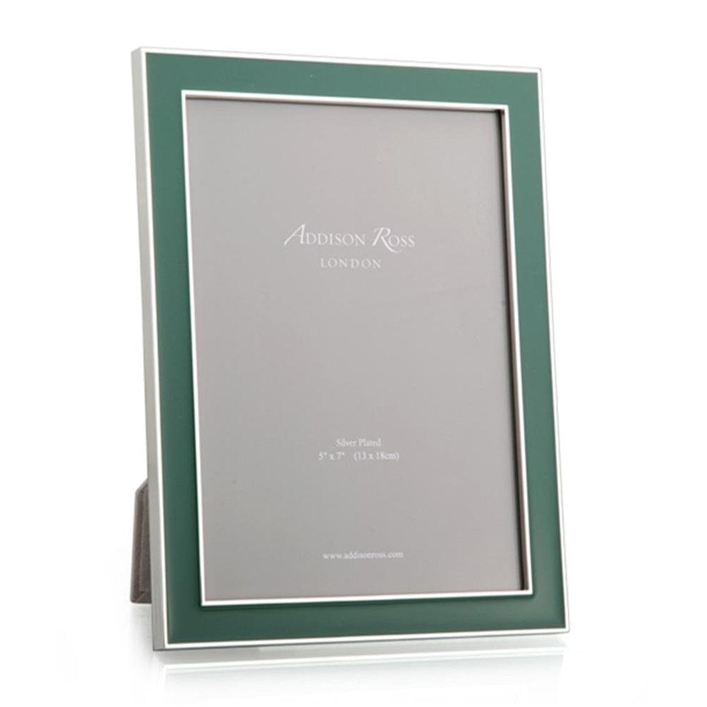 Addison Ross Ltd Fern Green Enamel & Silver Frame 5x7 - Little Miss Muffin Children & Home