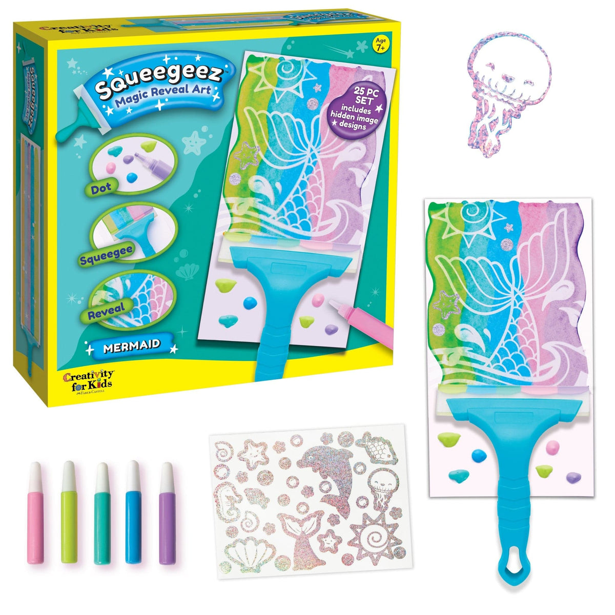 Faber Castell Faber Castell Magic Reveal Squeegee Art Mermaid - Little Miss Muffin Children & Home