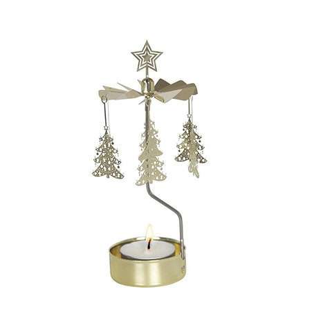 christmas tree rotating candle