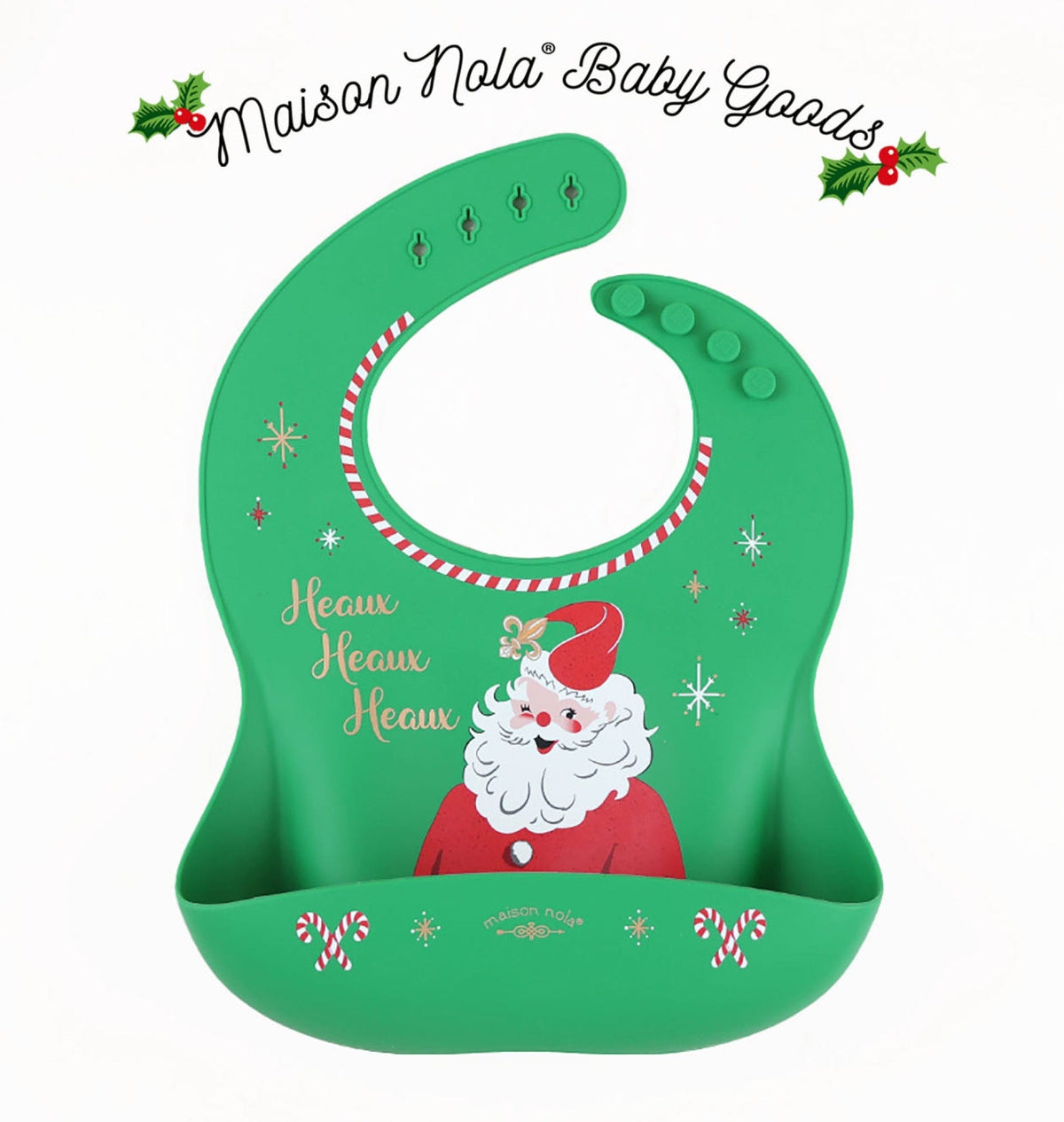 Maison Nola Maison Nola Santa Wink Bib - Little Miss Muffin Children & Home