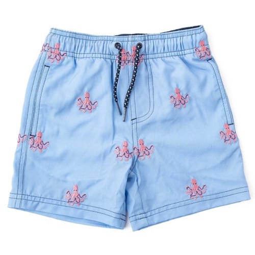H2O & Embroidered Octopus Icon Boys Trunks