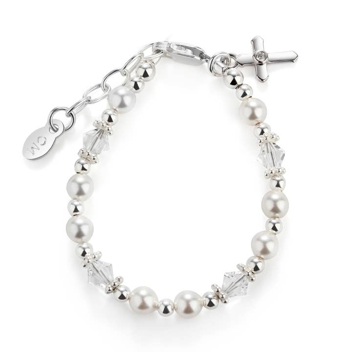 pearl and jewel baby bracelet