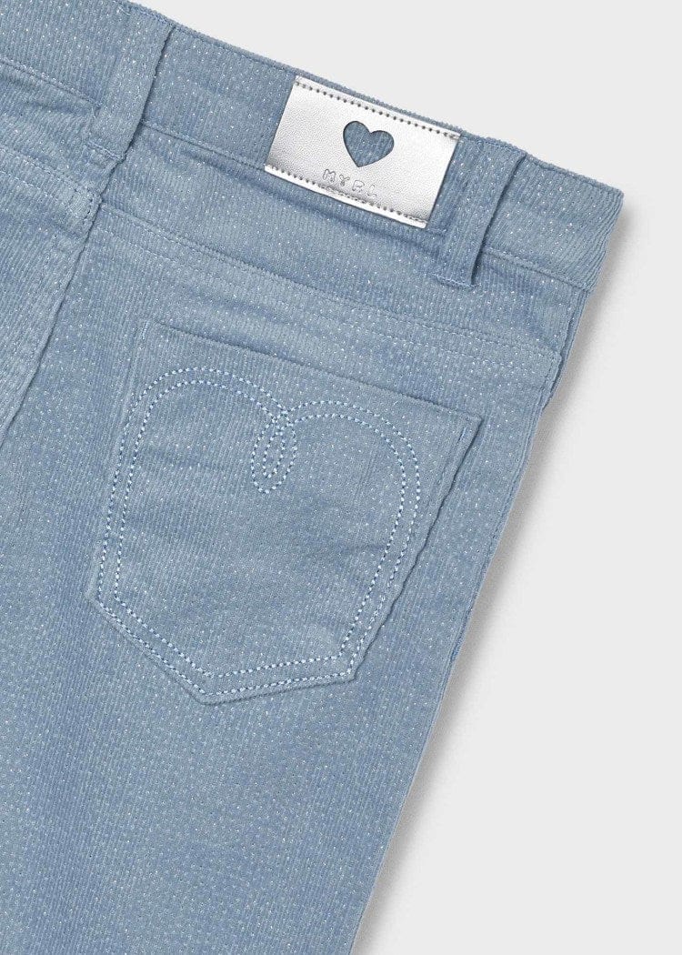 Mayoral Usa Inc Mayoral Skinny Fit Girls Corduroy Pants in Sky Blue - Little Miss Muffin Children & Home