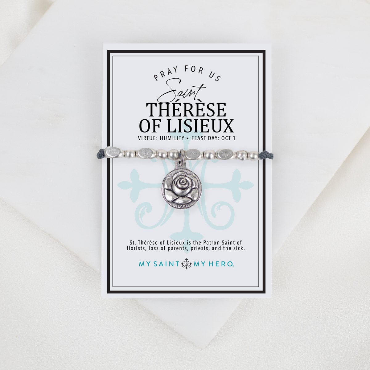 My Saint My Hero Little Saints Bracelet St Terese Of Lisieux - Silver - Little Miss Muffin Children & Home